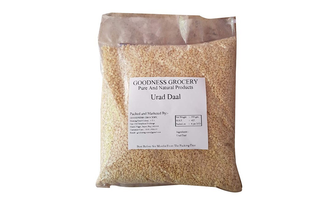 Goodness Grocery Urad Daal    Pack  950 grams